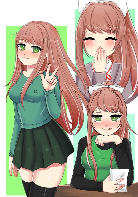 monika_youthfull|A youthful Monika (by me) : r/DDLC